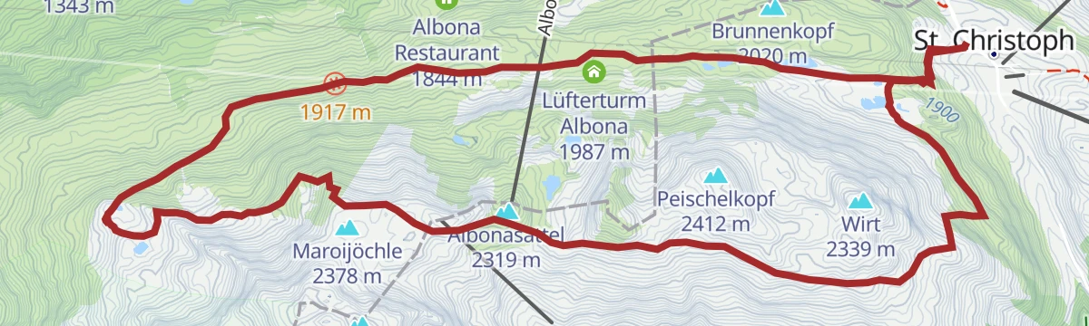 Route map: Berggeistweg